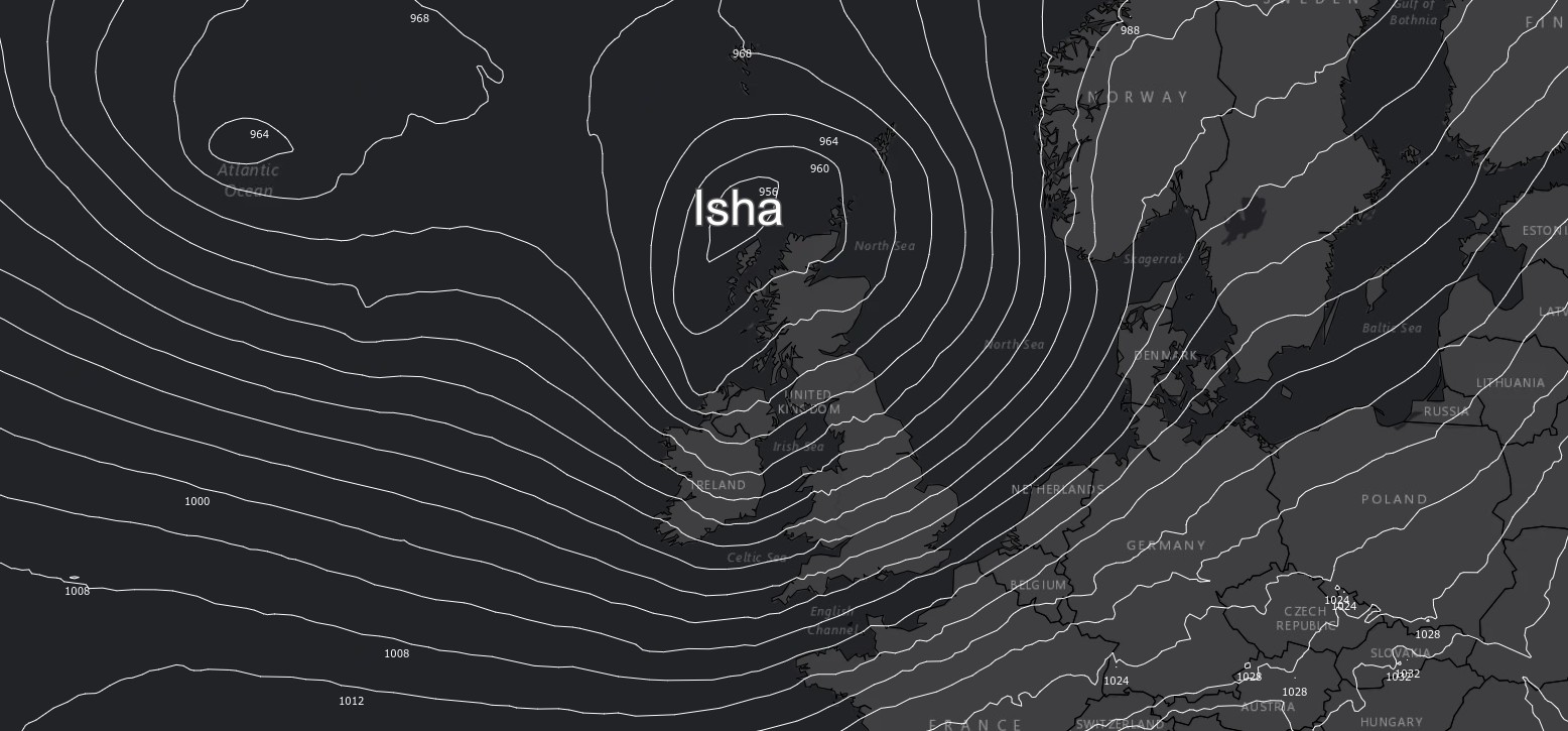 Storm Isha announced as finale in a very windy, but milder, weekend