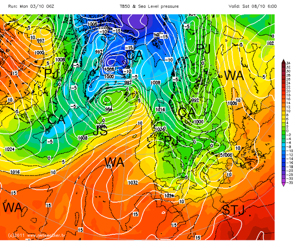 Jet + 850hpa Temps